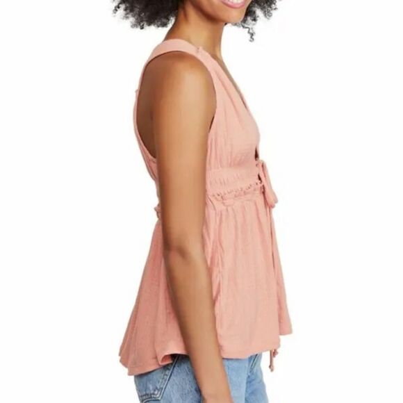 NWT Free People Beach Bound Pink Sand Plunge Tank Medium - Picture 3 of 11